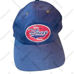 Vintage Walt Disney World Denim blue Hat with adjustable strap embroidered